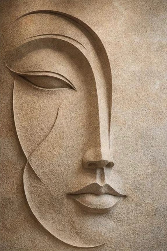 Abstract modern marble wall panel design for interiors