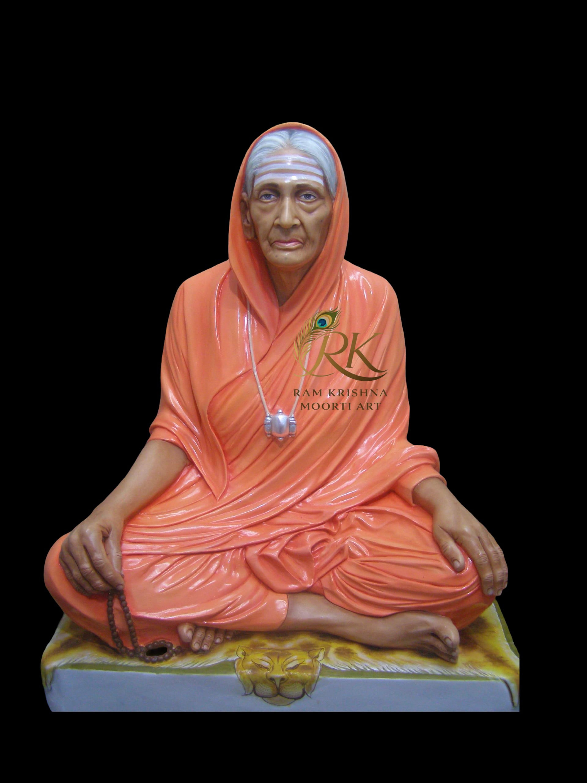 Colored Guru Maa marble statue for spiritual devotion