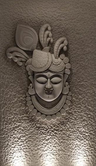Jagannath Bhagwan marble Cnc Wall Panel for luxury Interior