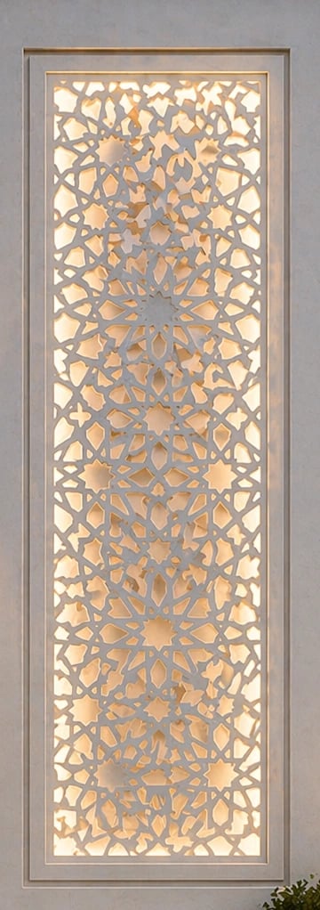 Premium marble CNC jali carving panel for exterior decoration