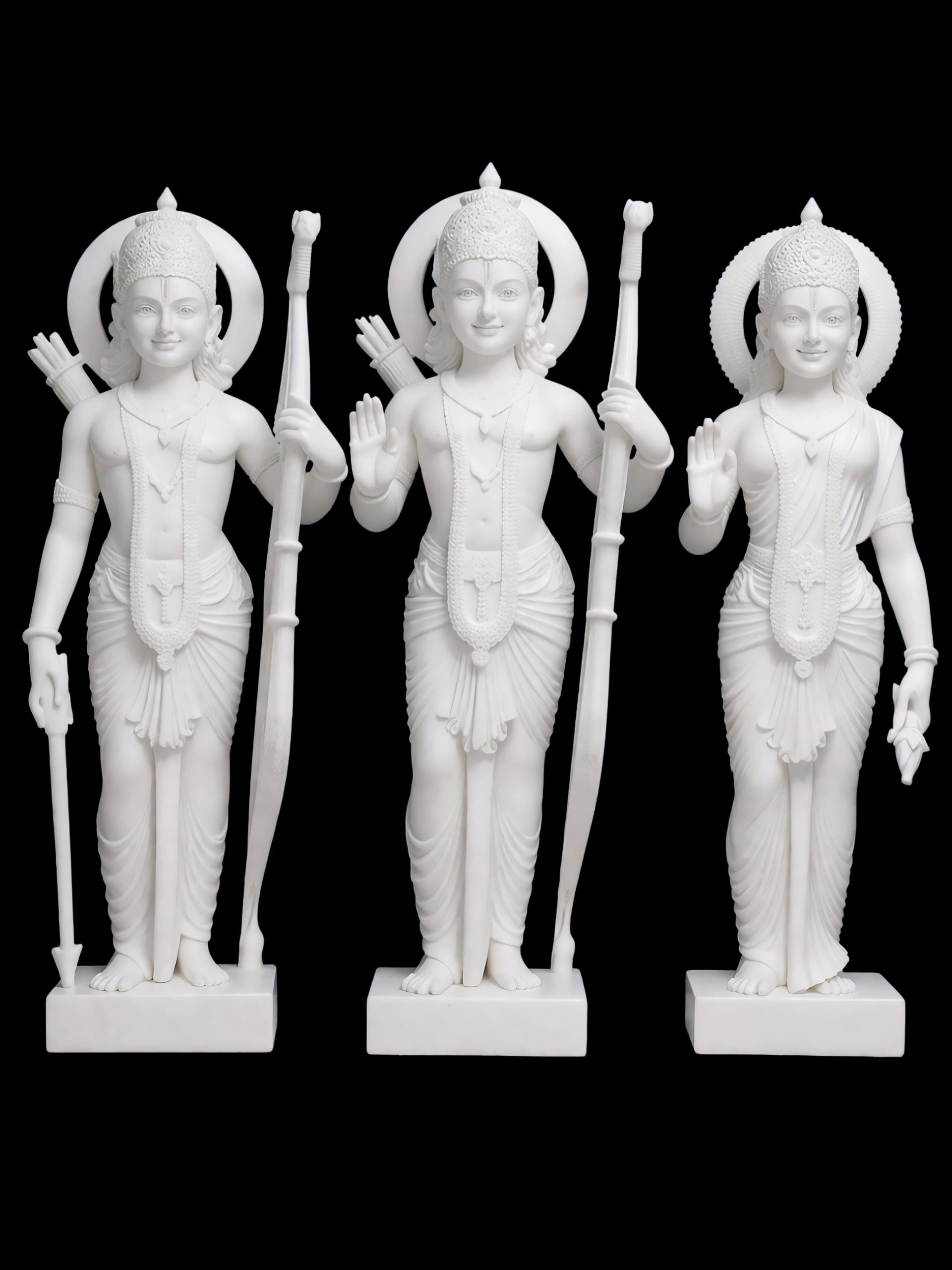Ram Darbar marble statue handcrafted in premium white marble